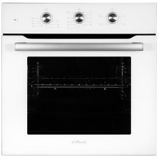 Встраиваемый духовой шкаф электрический 56л., Конвекция,Таймер с автоотключением духовки, от 80 до 250С., il Monte BO-66 WHITE